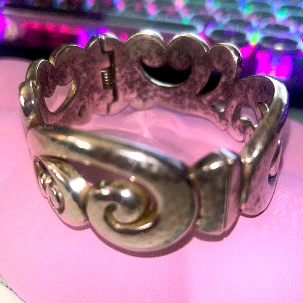 Brighton Silver Tone Magnetic Hinged Bracelet